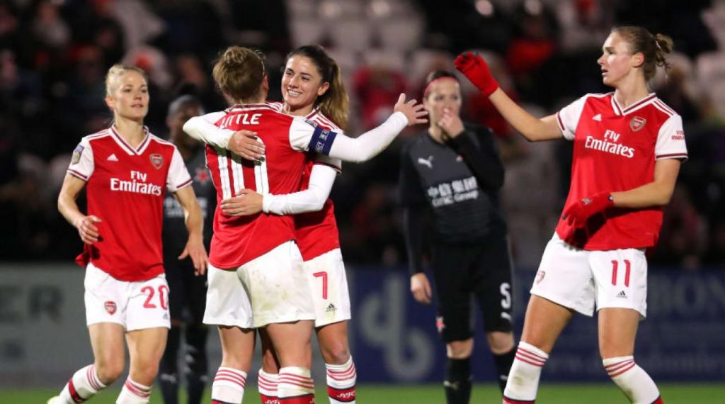 Arsenal women cruise into Champions League quarters
